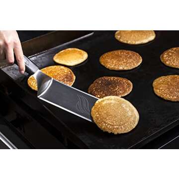 BLACKSTONE 5550 Extra Long Griddle Spatula Set of 2- Perfect Heavy-Duty Stainless Steel Premium Flat Top BBQ Grill Accessories, Non-Slip Plastic Handle, Heat Resistant, Dishwasher Safe Easy to Clean