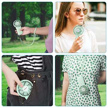 Aluan Portable Handheld Fan for All Ages and Activities