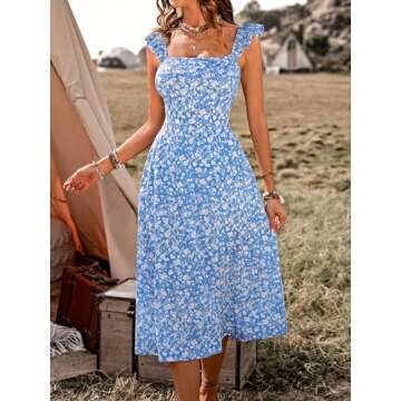 VETIOR Womens Spring Dresses Sundresses Homecoming Summer Sun Dresses for Women 2024 Casual Medium B...