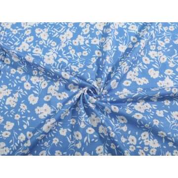 VETIOR Womens Spring Dresses Sundresses Homecoming Summer Sun Dresses for Women 2024 Casual Medium Blue Floral