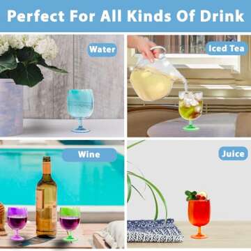 Unbreakable Colored Poolside Tumblers Set of 8 by Lily's Home