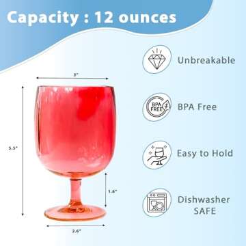 Unbreakable Colored Poolside Tumblers Set of 8 by Lily's Home