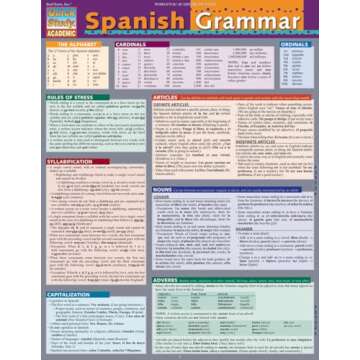 Spanish Grammar: a QuickStudy Laminated Reference Guide for Easy Learning