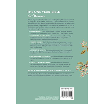 NLT The One Year Bible for Women Durable Hardcover Edition
