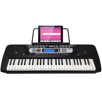 RockJam 54 Key Keyboard Piano with Power Supply, Sheet Music Stand, Piano Note Stickers & Simply Pia...