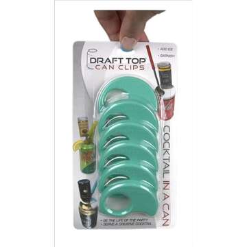 Draft Top Can Clips - Topless Can Clip for Mini-Bottles - Clip & Sip Bar Tool for Topless Cans, Mixe...