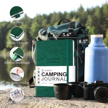 JUBTIC Camping Journal and RV Travel Log Book - Plan 25 Adventures in Style!