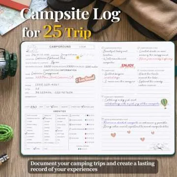 JUBTIC Camping Journal and RV Travel Log Book