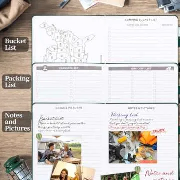 JUBTIC Camping Journal and RV Travel Log Book