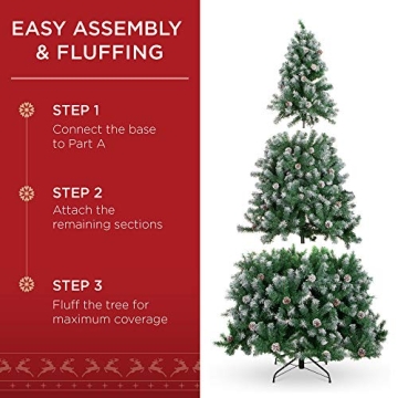 Best Choice 7.5ft Pre-Decorated Holiday Christmas Tree