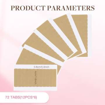 GOO GOO Hair Extension Tape Double Sided Adhesive Replacement Tape, Professional Strong Tapes for Ta...