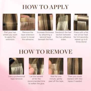 GOO GOO Hair Extension Tape Double Sided Adhesive Replacement Tape, Professional Strong Tapes for Tape in Hair Extensions 72pcs, 1.6 * 0.3inch per Piece