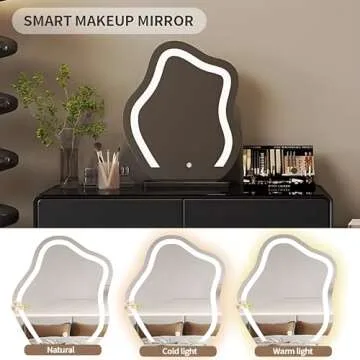ZGNBSD Makeup Vanity Desk with LED Mirror & Elegant Design