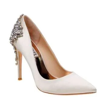 Badgley Mischka womens Gorgeous Dress Pump, Ivory, 8.5 US