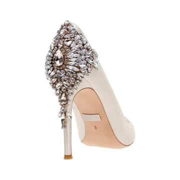 Badgley Mischka womens Gorgeous Dress Pump, Ivory, 8.5 US