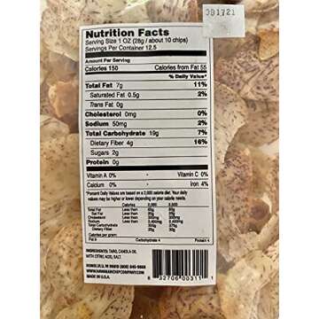 Hawaiian Taro Chips Original Flavor 12.5 oz Bag