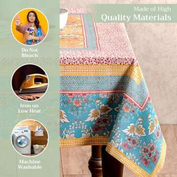 Maison d' Hermine Rectangle Cotton Tablecloth for Dining