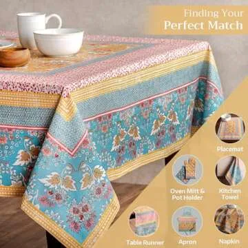 Maison d' Hermine Rectangle Cotton Tablecloth for Dining