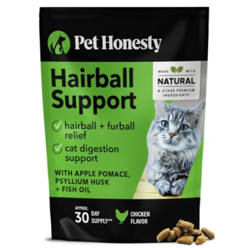 Pet Honesty Cat Hairball Support Chews - Chicken Flavor, 30-Day Supply