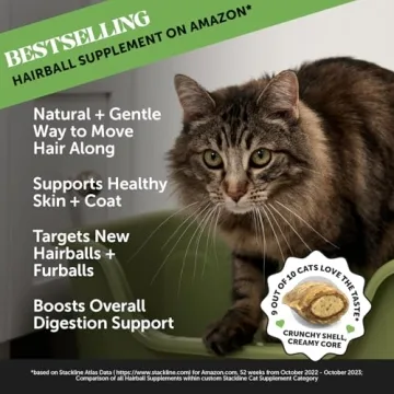 Pet Honesty Hairball Support Chews for Cats - Healthier Fur