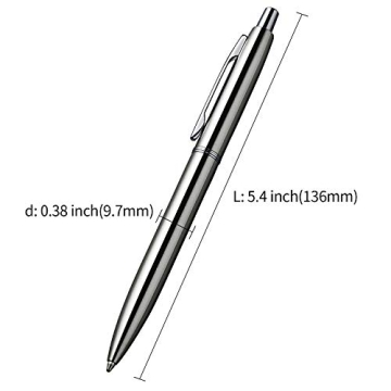 ChaoQ 3 Pcs Retractable Metal Ballpoint Pens