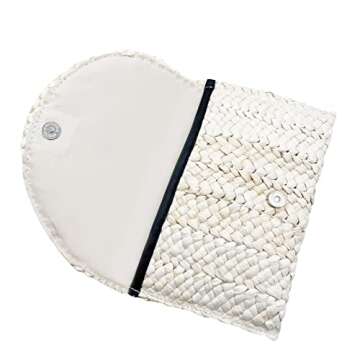 Lytosmoo Straw Clutch Purses for Women Woven Straw Beach Handbag Envelope Clutch Rattan Clutch for Summer