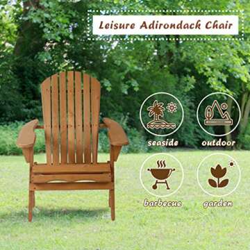 Folding Adirondack Chair Set for Stylish Outdoor Seating
