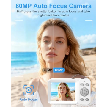 Hoorola 5K Digital Camera with Dual Screens and Zoom