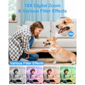 Hoorola 5K Digital Camera with Dual Screens and Zoom