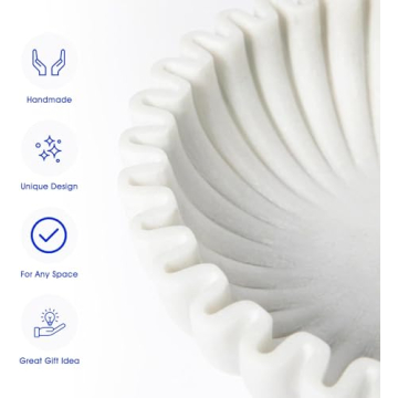 UNHER 10" Large Handcrafted Candy Serving Bowl for Home Decor