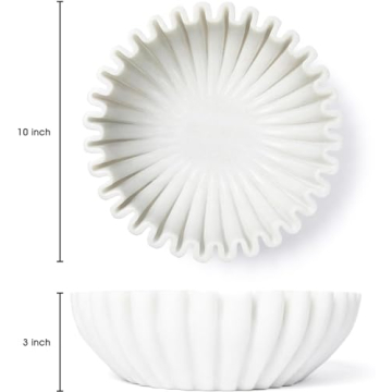 UNHER 10" Large Handcrafted Candy Serving Bowl for Home Decor