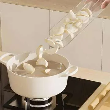 Fridge Storage Boxes With Lids, Dumpling Box Refrigerator Organizer Stackable Storage with Lids, Portable Multi Layer Quick Frozen Food Storage Container for Kitchen Fridge (transparent, 6 layer)