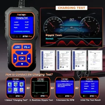ACCLP BT60 Pro Car Battery Tester - 6V, 12V, 24V with Cloud Printing