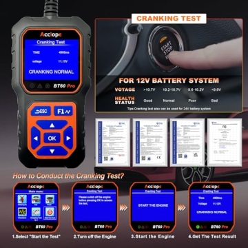 ACCLP BT60 PRO Car Battery Tester with Cloud Printing