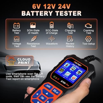 ACCLP BT60 PRO Car Battery Tester with Cloud Printing