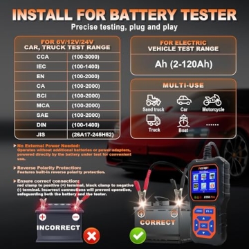ACCLP BT60 PRO Car Battery Tester with Cloud Printing