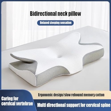KVNTOOLS Memory Foam Pillow for Neck Pain Relief