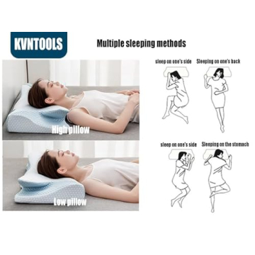 KVNTOOLS Memory Foam Pillow for Neck Pain Relief