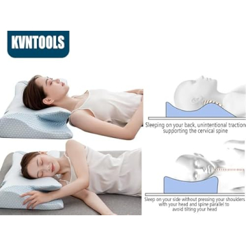 KVNTOOLS Memory Foam Pillow for Neck Pain Relief