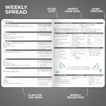 Clever Fox Planner PRO Dated (Jan 2025–Jan 2026) Weekly & Monthly Life Planner to Increase Productivity, Time Management and Hit Your Goals – Organizer, Gratitude Journal – A4 Size (Black)