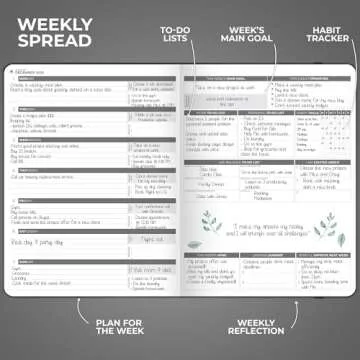 Clever Fox Planner PRO Dated (Jan 2025–Jan 2026) Weekly & Monthly Life Planner to Increase Productivity, Time Management and Hit Your Goals – Organizer, Gratitude Journal – A4 Size (Black)