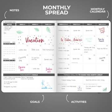 Clever Fox Planner PRO Dated (Jan 2025–Jan 2026) Weekly & Monthly Life Planner to Increase Productivity, Time Management and Hit Your Goals – Organizer, Gratitude Journal – A4 Size (Black)
