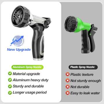 SPECILITE 25ft Stainless Steel Garden Hose with Nozzle