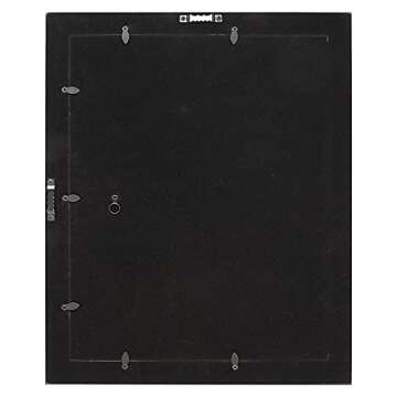 Isaac Jacobs 11x14 (Matted 8x10) White w/Black (Vertical & Horizontal) Double Border Picture Frame, Wall-Mountable, Made for Photo Gallery and Wall Art, Home or Office (11x14, White W/Black)