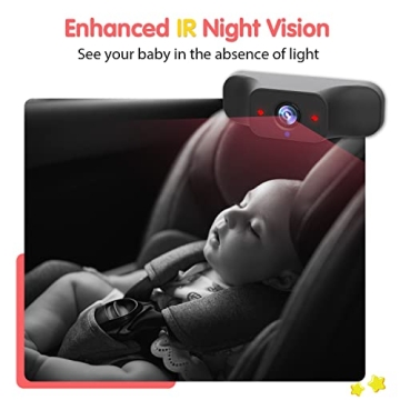 LUCKVIEW Baby Car Camera with 5'' 1080P Monitor