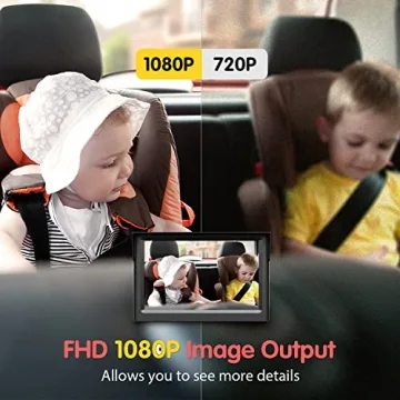 LUCKVIEW Baby Car Camera with 5'' 1080P Monitor