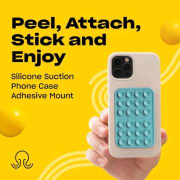 OCTOBUDDY - Silicone Suction Phone Case Adhesive Mount - Hands-Free, Strong Grip Holder for Selfies ...