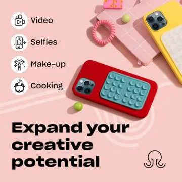 OCTOBUDDY Silicone Suction Phone Mount for Selfies & Videos