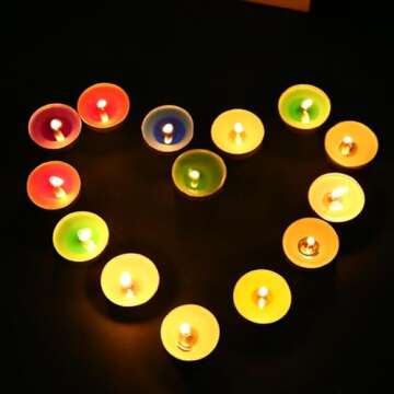 Tea Candles Wedding 10 Pack for Party and Home Decoration