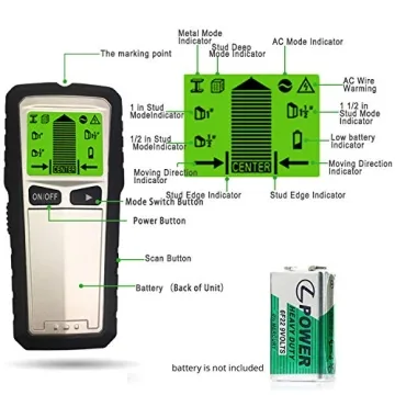 5 in 1 Stud Finder with LCD Display for DIYers and Contractors